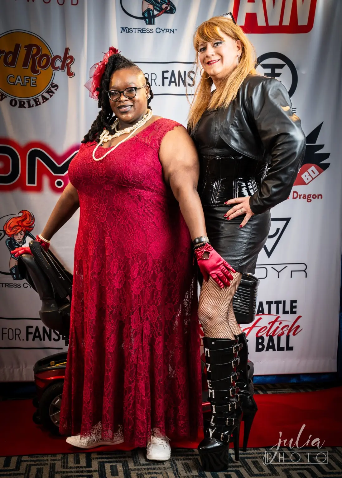 Mz Emily at a DomCon red carpet event